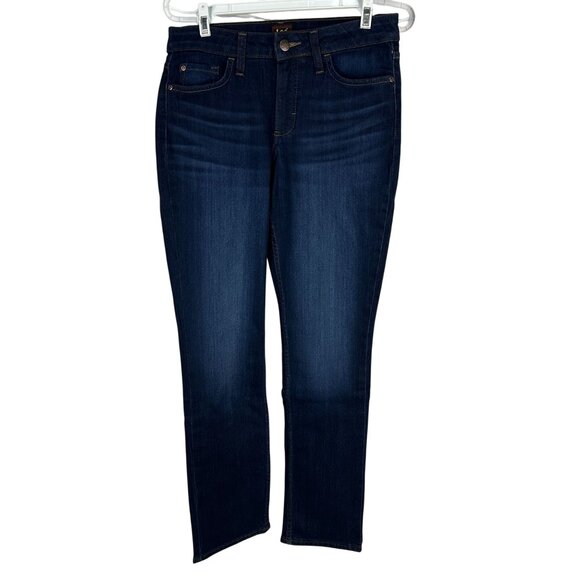 Lee Womens Mid Rise Straight Jeans Dark Wash Stretch Denim Size 6 Medium New - Picture 1 of 7